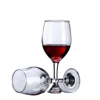 Custom logo printed colored PS goblet plastic wine cup