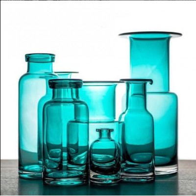 Northern European style colored glass vase for home decoration