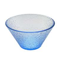 Creative Colored Salad Bowls with Hammer strip Round Shape Glass Soup Bowls 450ml capacity Fruit Bowls Eco-fridenly OEM factory