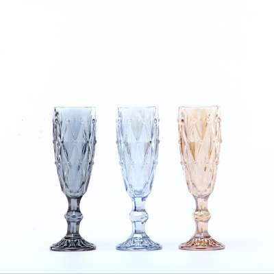 Stocked Colored diamond Wine Glass Cup Champagne goblets