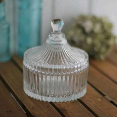 FALAJA high white glass material candy jar for wedding