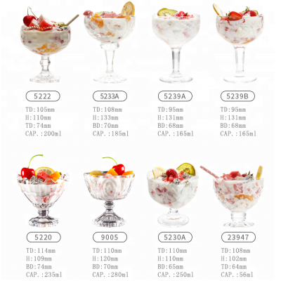 Different types of glass Dinnerware bowl salad bowl/ ice cream glass cups