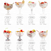 Different types of glass Dinnerware bowl salad bowl/ ice cream glass cups