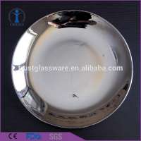 China Factory High Quality Wholesale Home Goods Customized Mirror Surface Glass Charger Plates