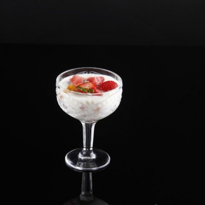 Eco-Friendly Feature Glass Drinkware Type Ice Cream Glass Cup