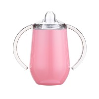 2020 new designstainless steel vacuum sippy cup tumbler wiht tritan straw lid