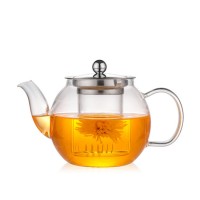 amazon hot sale 750ml pyrex glass teapot with stainless steel infuser